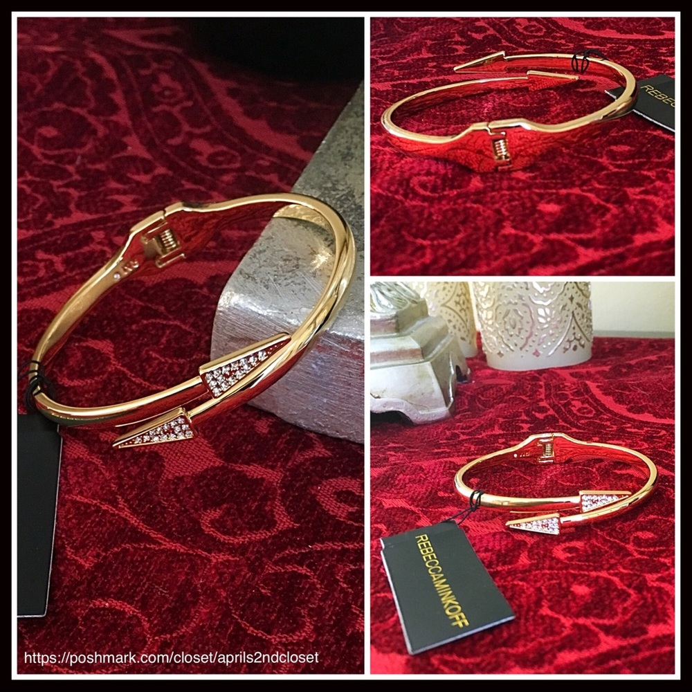 REBECCA MINKOFF PAVE CRYSTAL EMBELLISHED CUFF - Picture 4 of 5